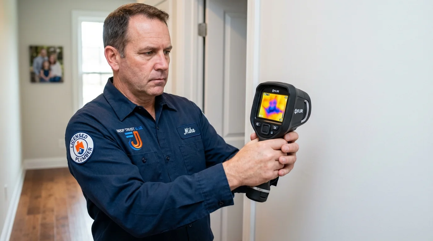 Thermal imaging leak detection by Johns Plumbing LLC in Riverside
